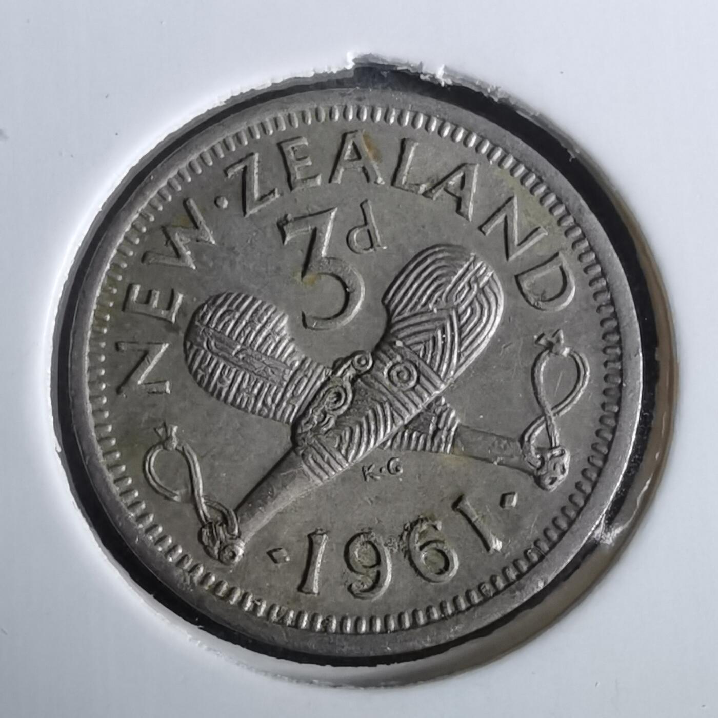 沼泽如烟--第965场 新西兰1961年3便士