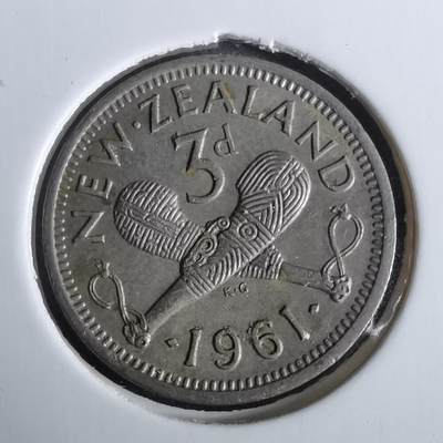 沼泽如烟--第965场 - 新西兰1961年3便士