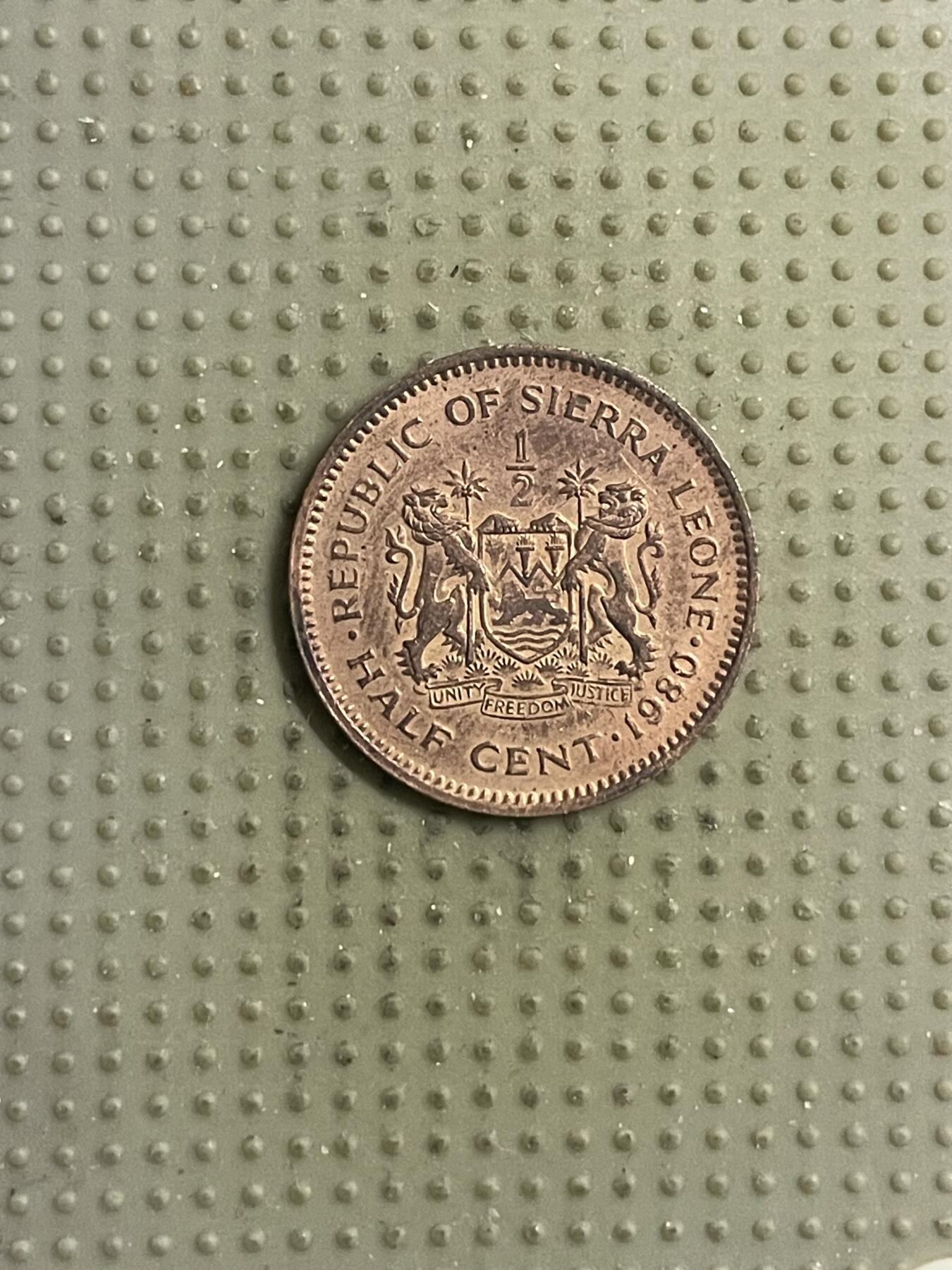 2026年第14场各国散币拍卖（总第164场） 塞拉利昂1980年1/2分