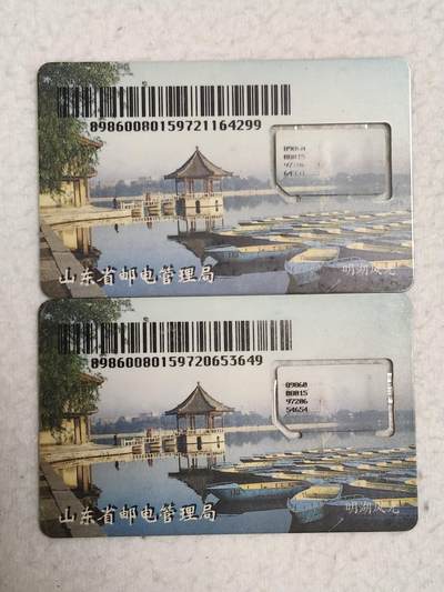 易卡拍卖第71期 - 山东：明湖风光2枚。（组芯）品相如图所示！（卡友出品。爱心义拍。）