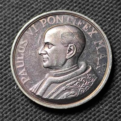 KK钱币收藏小铺  第400期  百期特拍（四拍之四）2月预留时间 周末发货 -  梵蒂冈教皇银章  重4.6克