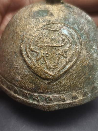 108期新疆红钱粟特钱币丝路钱币专场 - 民国铜牛铃铛（内部缺铃锤）