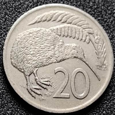 泉币菌-第171场- 精品福利场 - 几维鸟 新西兰20分硬币 直径28.5mm 青年女王