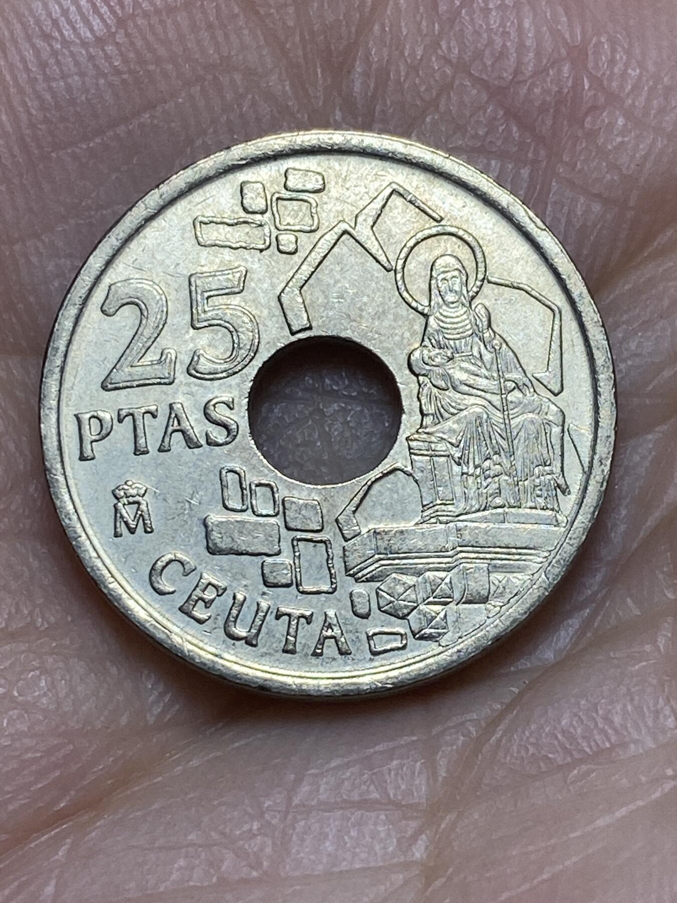 2026年第十场(总第一百七十九场）外国好品散币场(免佣金) 少见品种–西班牙🇪🇸1998年25比塞塔(休达自治市纪念币)