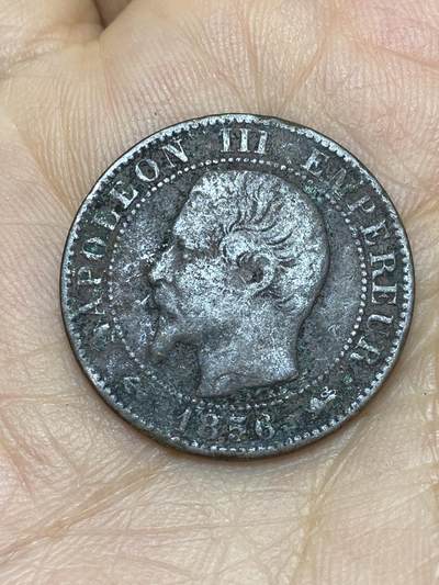 2026年第十场(总第一百七十九场）外国好品散币场(免佣金) - 法兰西第二帝国1856年5生丁(拿破仑三世第一版，D标里昂造)