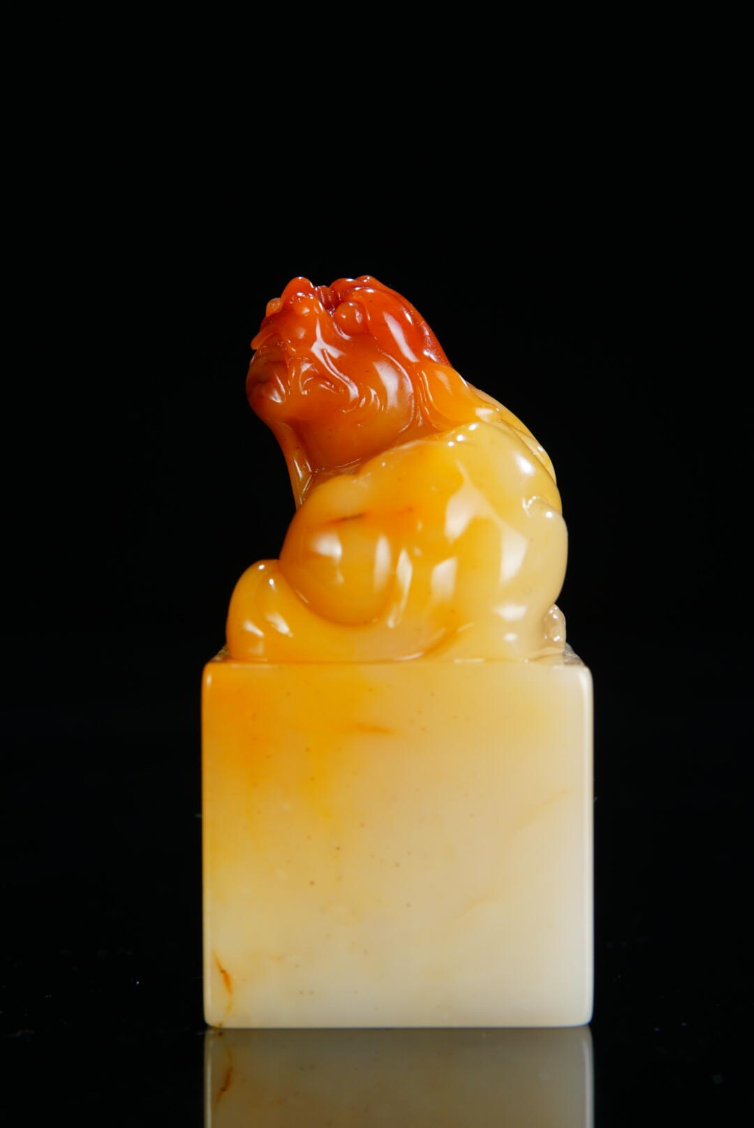 方寸藏珍·寿山田黄印章专场（二） 寿山芙蓉石《狻猊》钮章