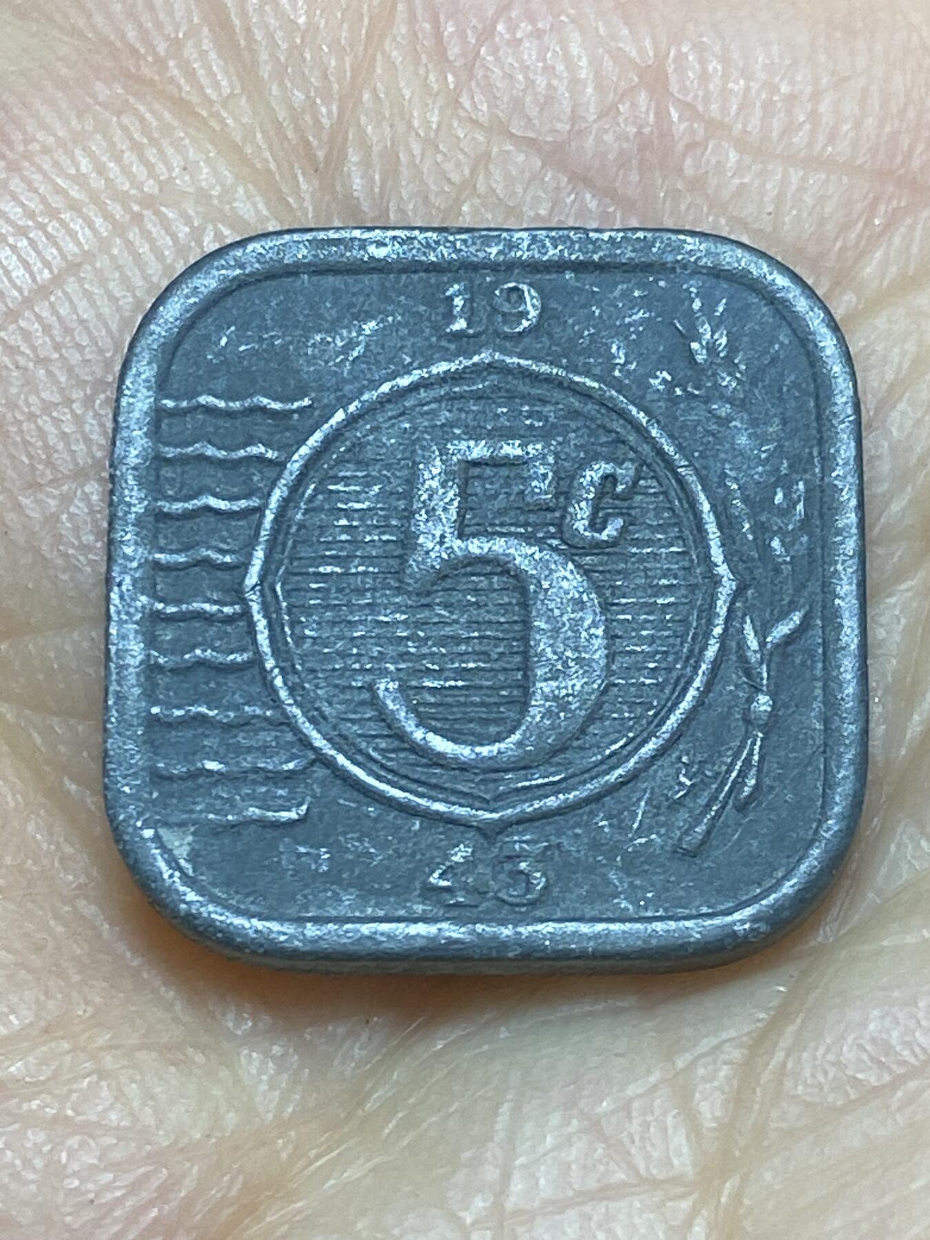 2026年第十场(总第一百七十九场）外国好品散币场(免佣金) 荷兰🇳🇱1943年5分(二战德国占领时期)