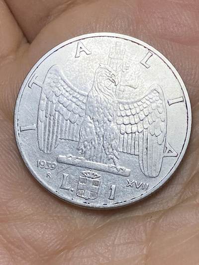 2026年第十场(总第一百七十九场）外国好品散币场(免佣金) - 意大利王国1939年1里拉(维托里奥·埃马努埃莱三世第四套第二版，有磁版)