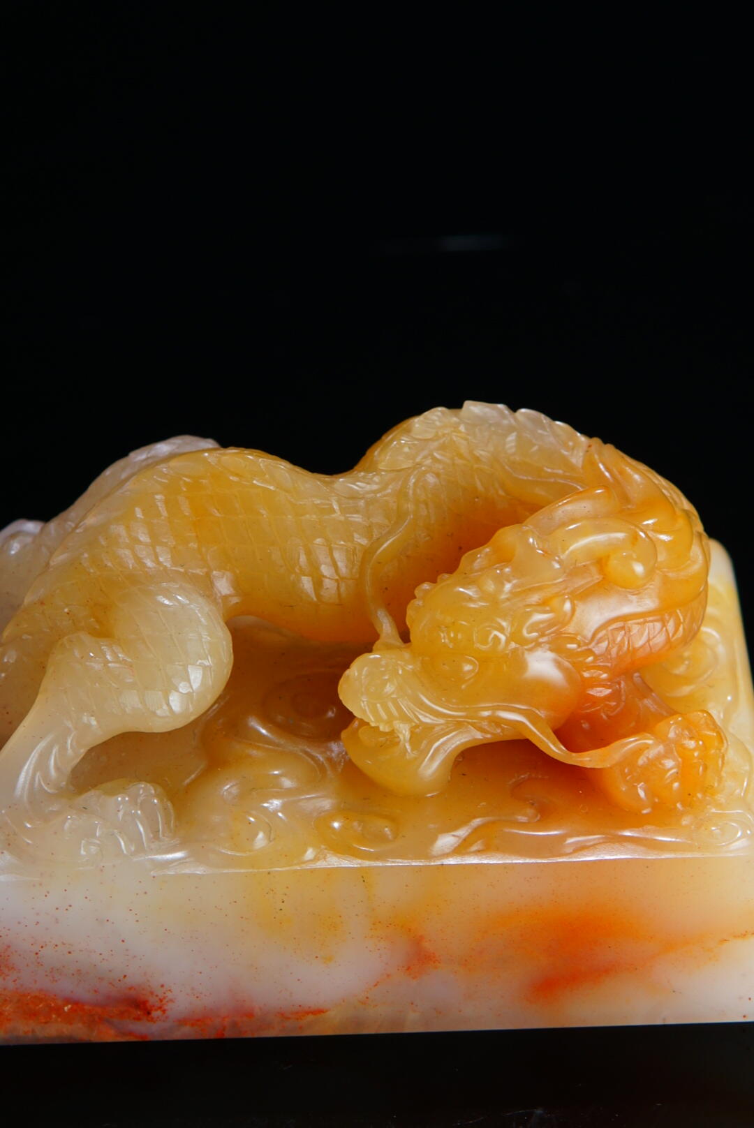 方寸藏珍·寿山田黄印章专场（二） 寿山高山石《苍龙》钮章