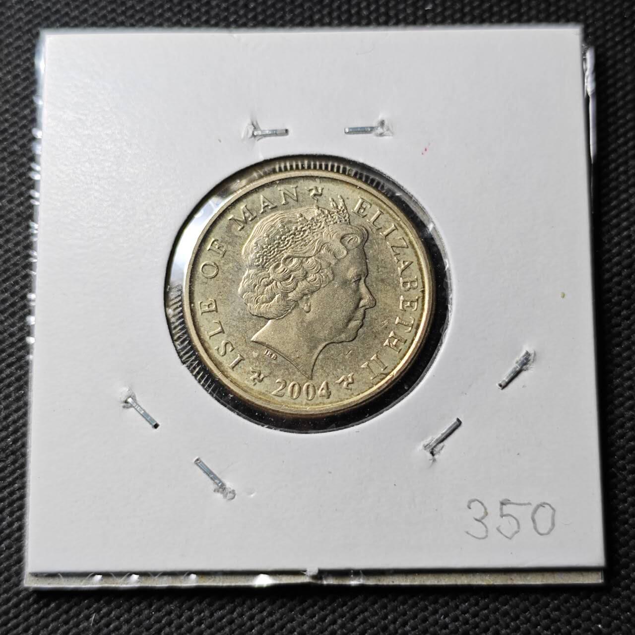 KK钱币收藏小铺  第400期  百期特拍（四拍之四）2月预留时间 周末发货   2004马恩岛1镑