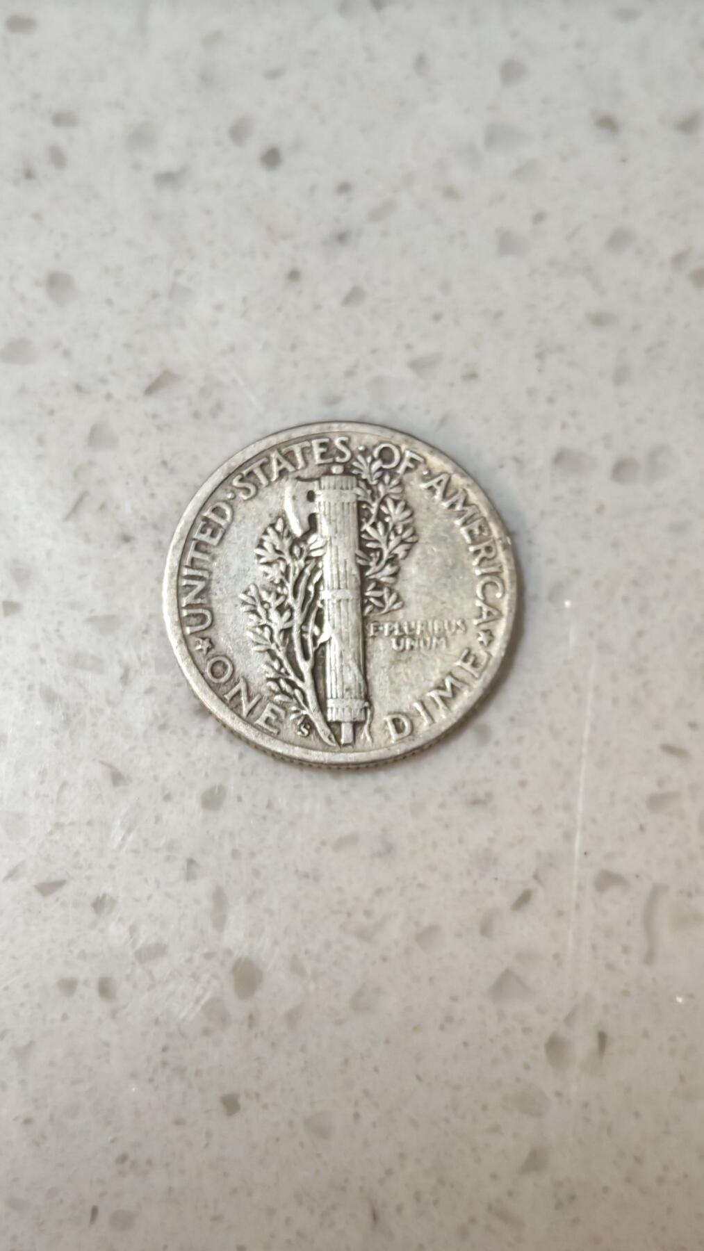 小银币场 美国1944年10分银币