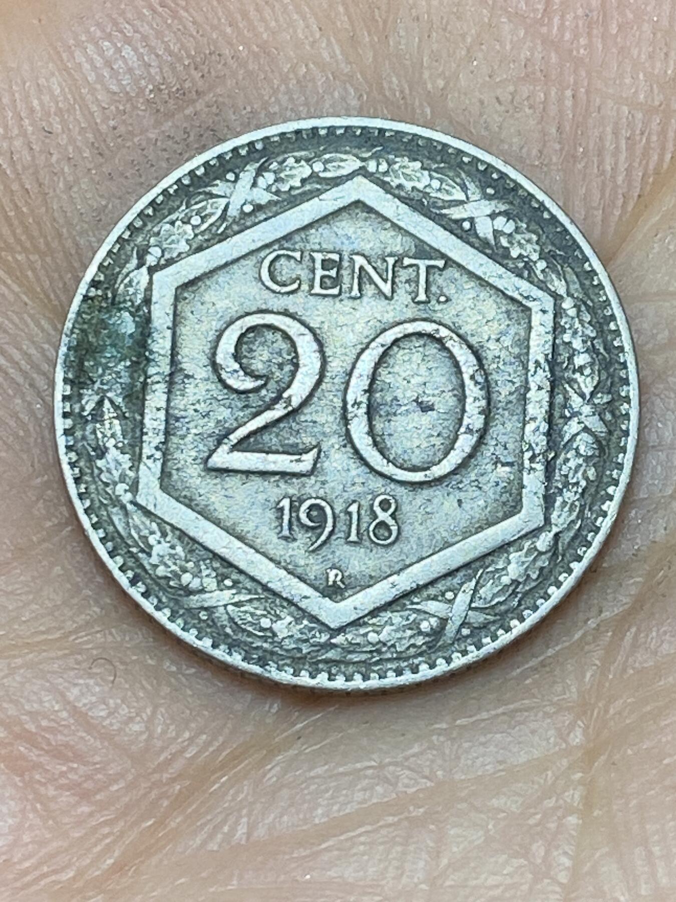 2026年第十场(总第一百七十九场）外国好品散币场(免佣金) 意大利王国1918年20分(维托里奥·埃马努埃莱三世第一套，首发年仅发行3年)