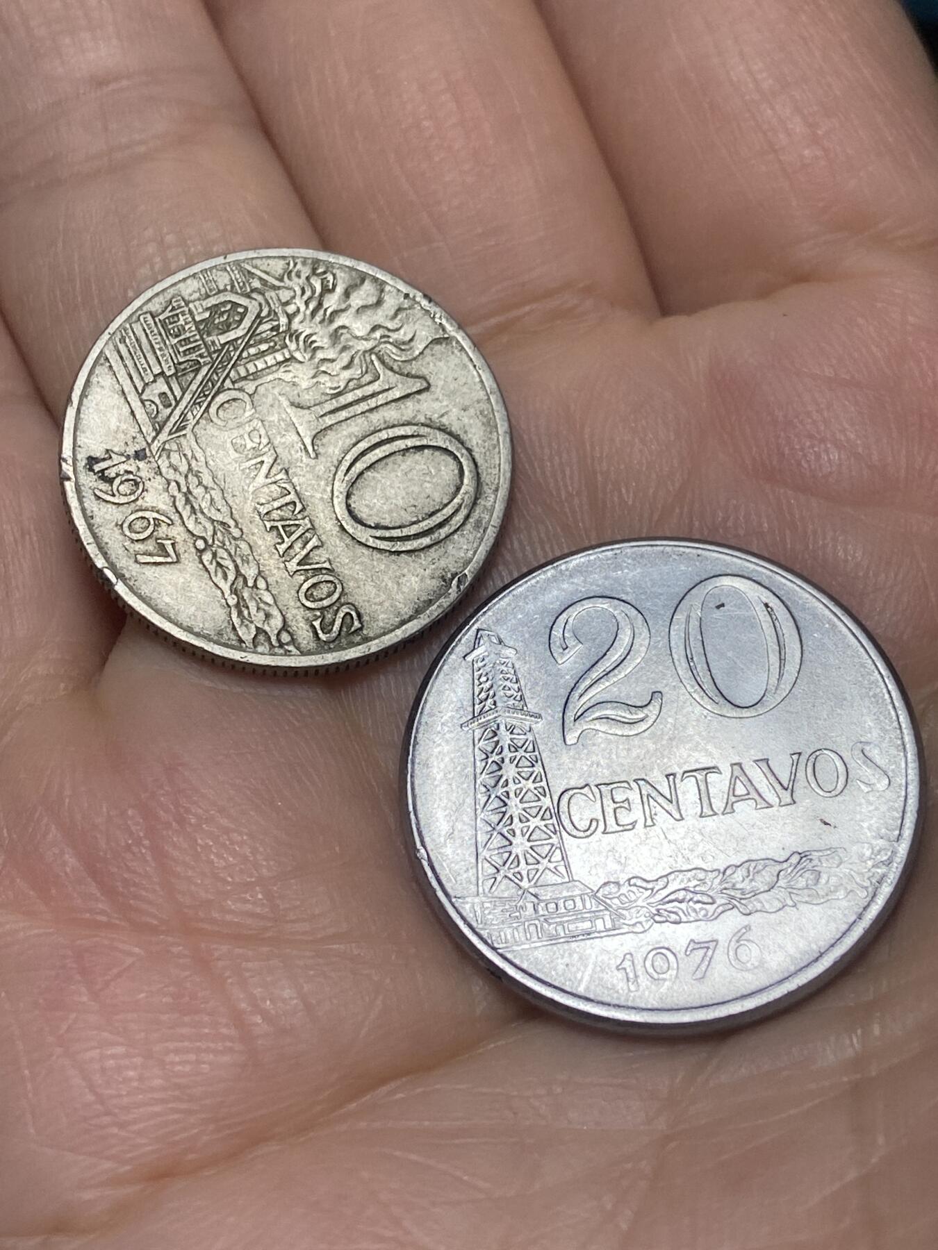 2026年第十场(总第一百七十九场）外国好品散币场(免佣金) 巴西🇧🇷2枚：1967年10分，1976年20分