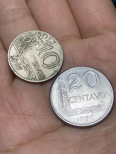2026年第十场(总第一百七十九场）外国好品散币场(免佣金) - 巴西🇧🇷2枚：1967年10分，1976年20分