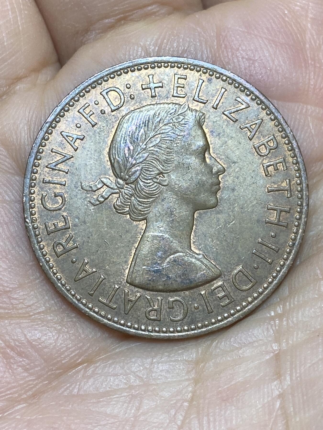 2026年第十场(总第一百七十九场）外国好品散币场(免佣金) 英国🇬🇧1966年1便士(伊丽莎白二世青年桂冠第二版)