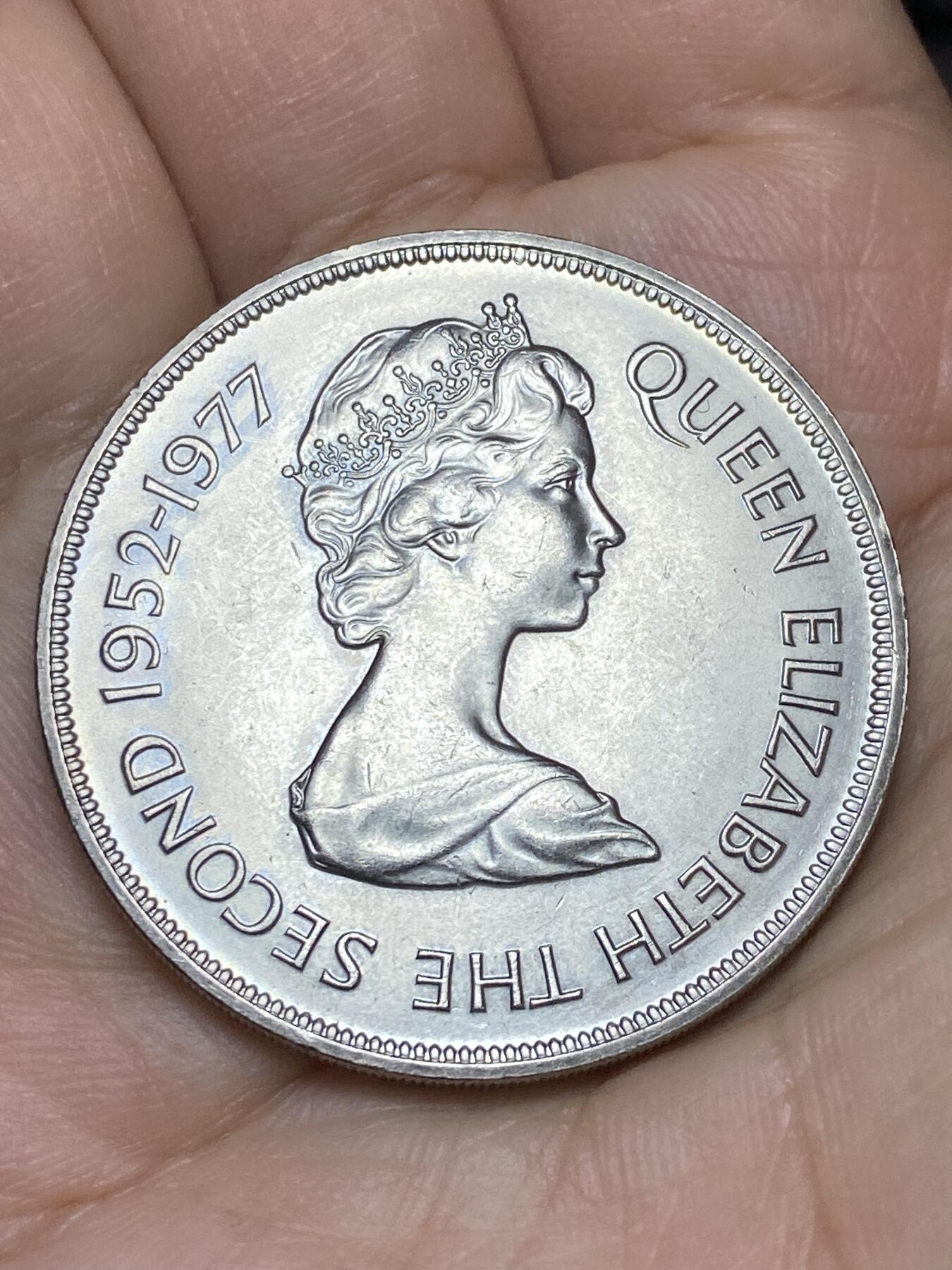 2026年第十场(总第一百七十九场）外国好品散币场(免佣金) 原光好品–英属泽西岛🇯🇪1977年25便士(伊丽莎白二世登基25周年银禧纪念币)