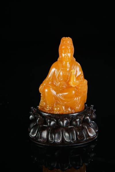 方寸藏珍·寿山田黄印章专场（二） - 寿山田黄石《观音》摆件