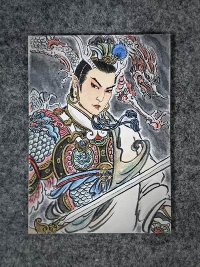 白泽拍卖卡牌手绘专场第31期（岁寒知松柏 春意已可期） - 2026 史墨手绘卡 小白龙 史墨亲签