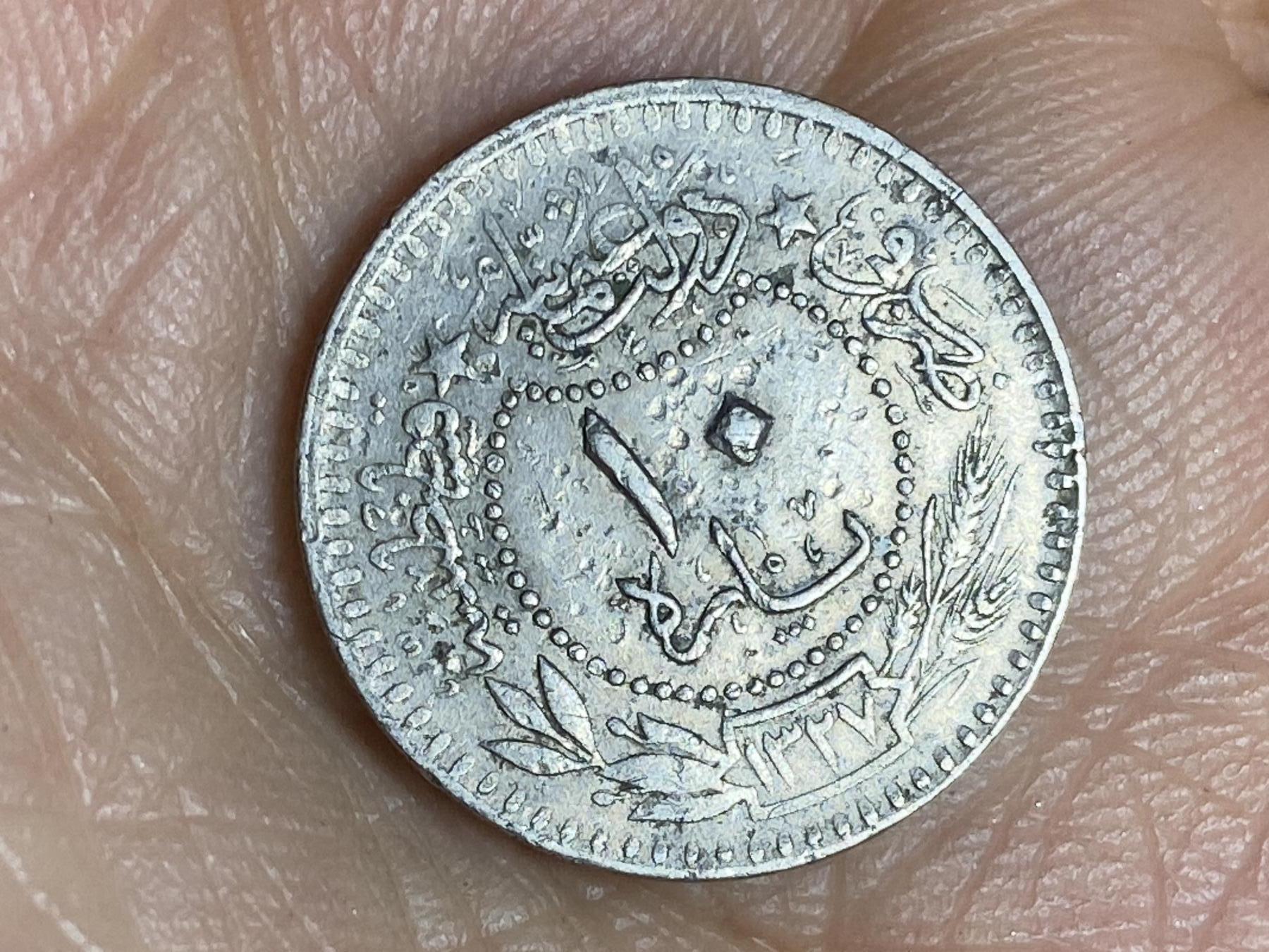 2026年第九场(总第一百七十八场）外国好品散币场(免佣金) 奥斯曼帝国1913年10帕拉(伊斯兰历1327//5，穆罕默德五世时期)