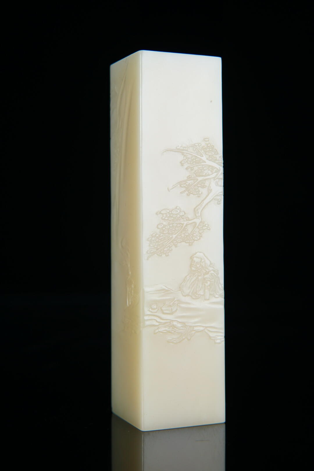 方寸藏珍·寿山田黄印章专场（一） 寿山纹洋石《蔡邕听琴》印章