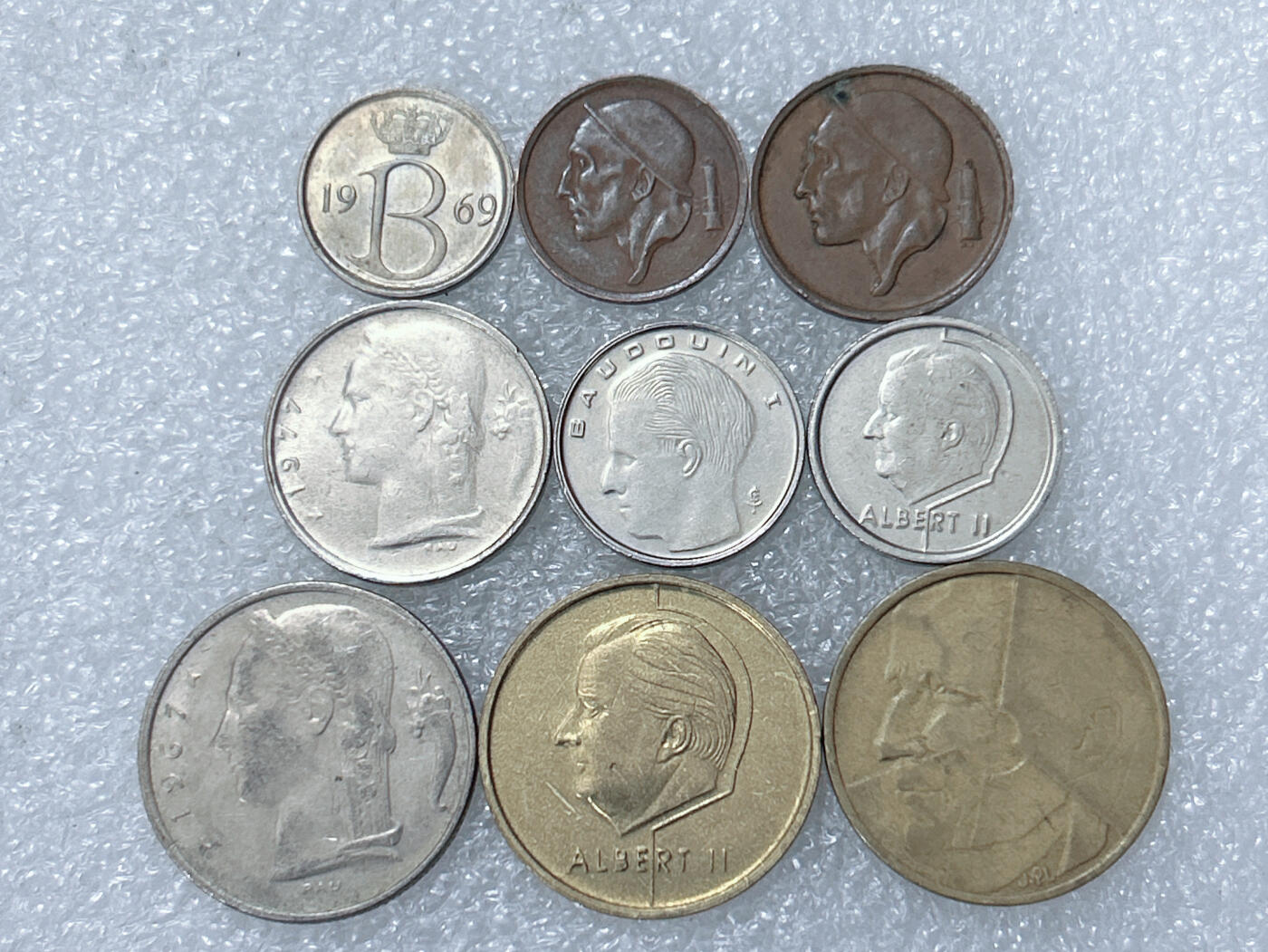 第一海外回流一元起拍收藏 散集专场  第294期 比利时硬币 9枚