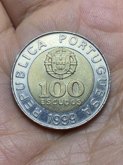 2026年第十场(总第一百七十九场）外国好品散币场(免佣金) - 葡萄牙🇵🇹1999年100埃斯库多(共和国第六套，五段分段边齿版)