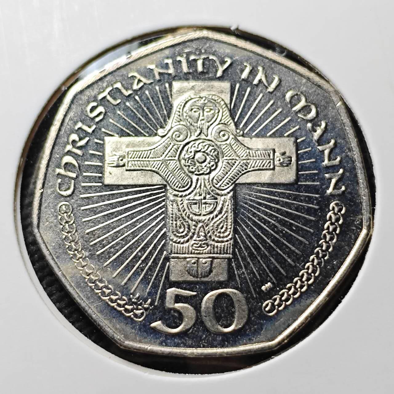 KK钱币收藏小铺  第400期  百期特拍（四拍之四）2月预留时间 周末发货  2001马恩岛50便士