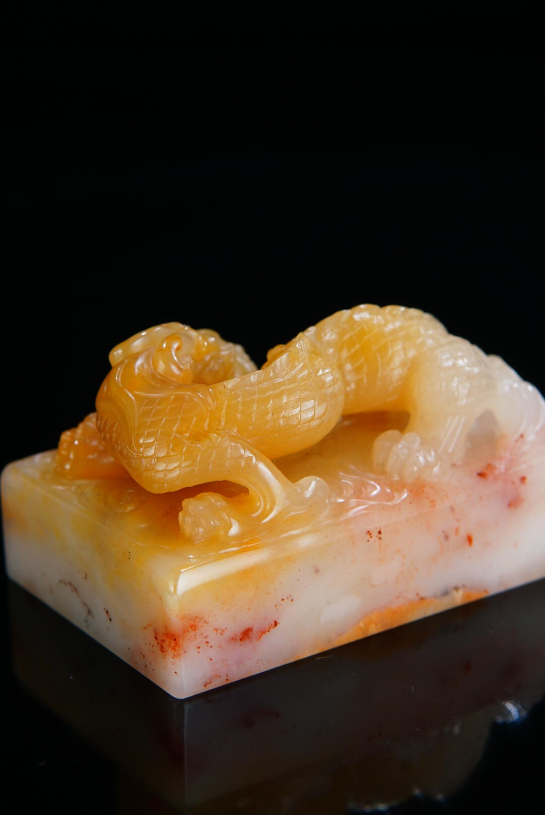 方寸藏珍·寿山田黄印章专场（二） 寿山高山石《苍龙》钮章