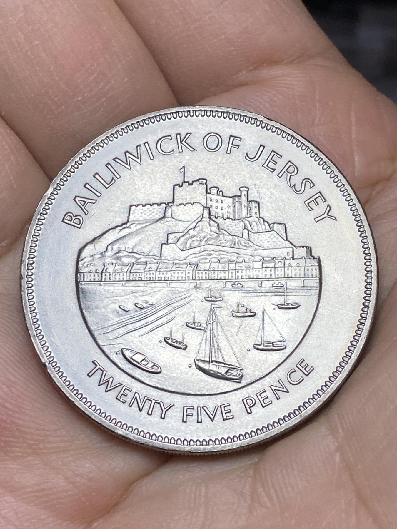 2026年第十场(总第一百七十九场）外国好品散币场(免佣金) 原光好品–英属泽西岛🇯🇪1977年25便士(伊丽莎白二世登基25周年银禧纪念币)