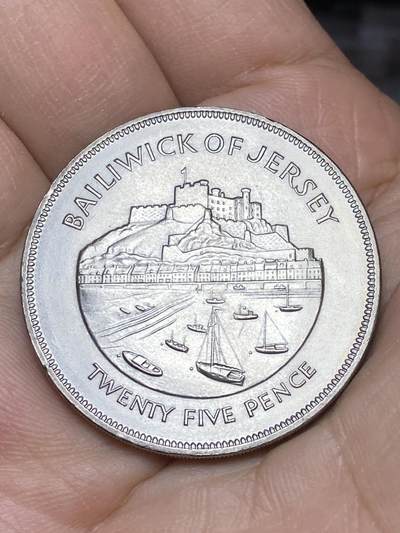 2026年第十场(总第一百七十九场）外国好品散币场(免佣金) - 原光好品–英属泽西岛🇯🇪1977年25便士(伊丽莎白二世登基25周年银禧纪念币)