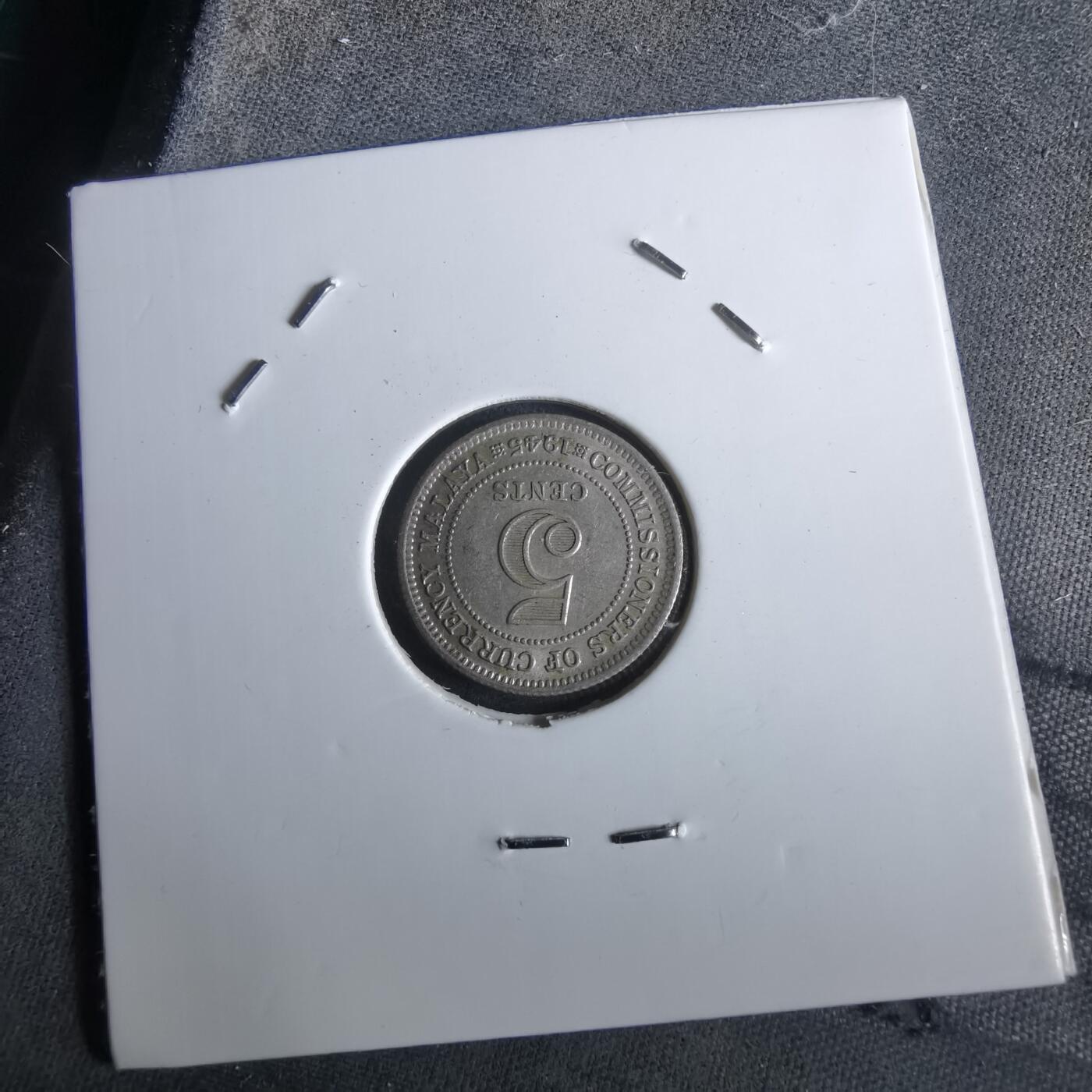 沼泽如烟--第965场 英属马来亚1945年五分银币