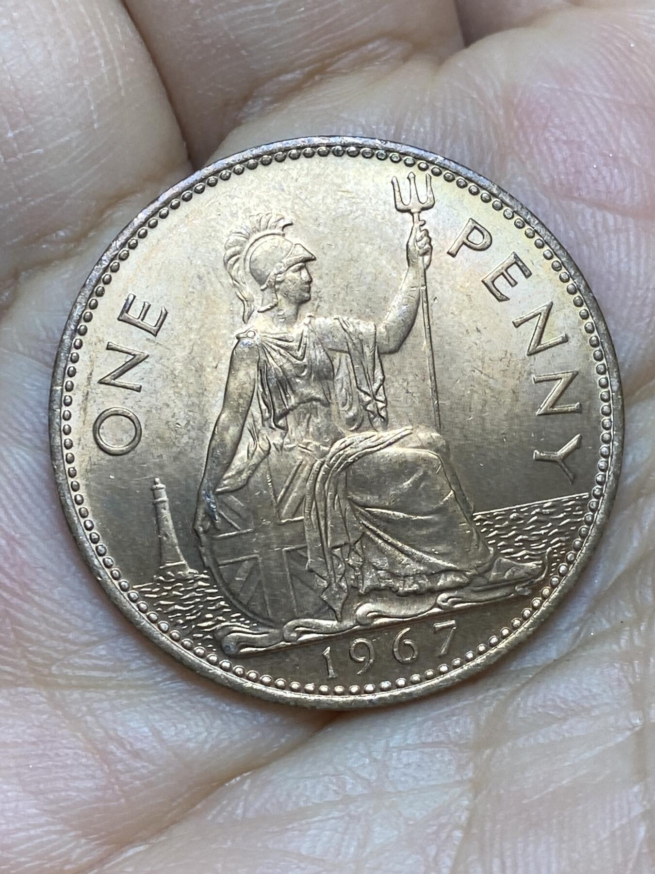 2026年第十场(总第一百七十九场）外国好品散币场(免佣金) 英国🇬🇧1967年1便士(伊丽莎白二世青年桂冠第二版，普制币关门年)