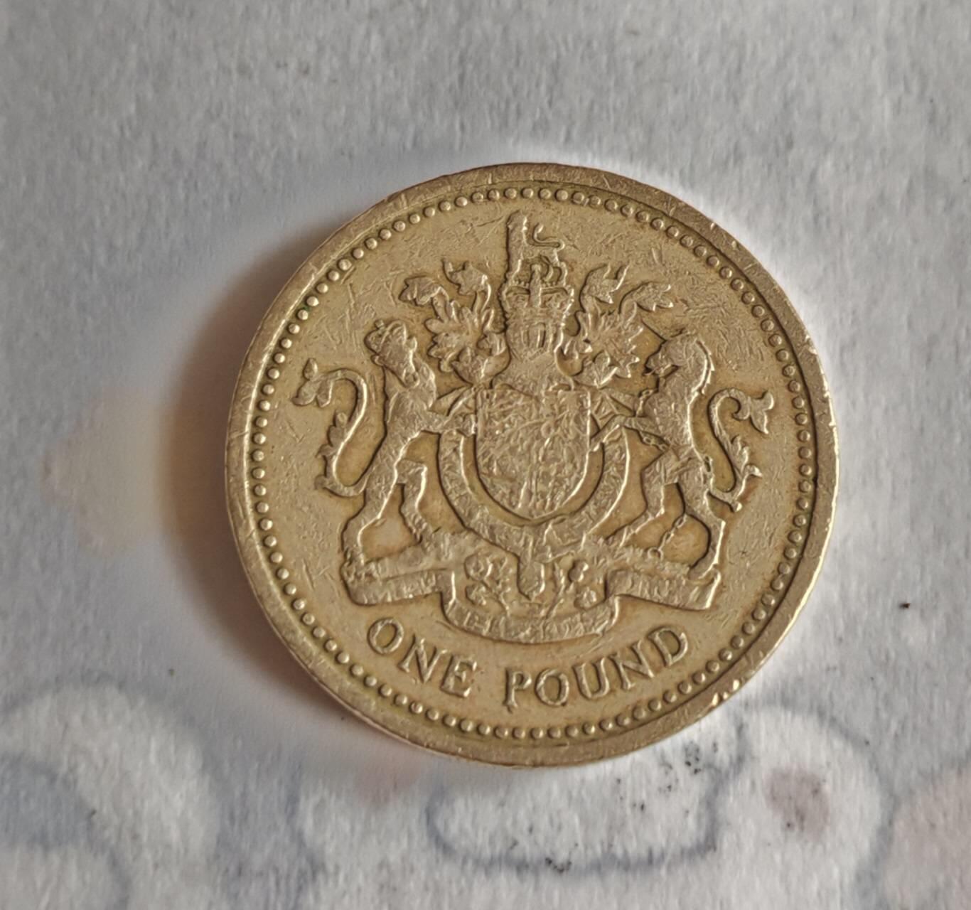 外国硬币 英国1英镑皇家纹章