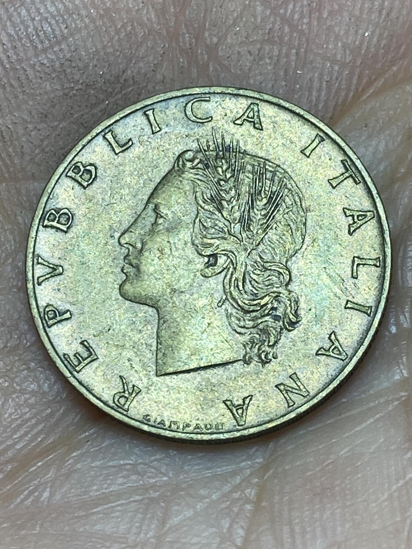 2026年第十场(总第一百七十九场）外国好品散币场(免佣金) 意大利🇮🇹1957年20里拉(共和国第一版，齿边版关门年)