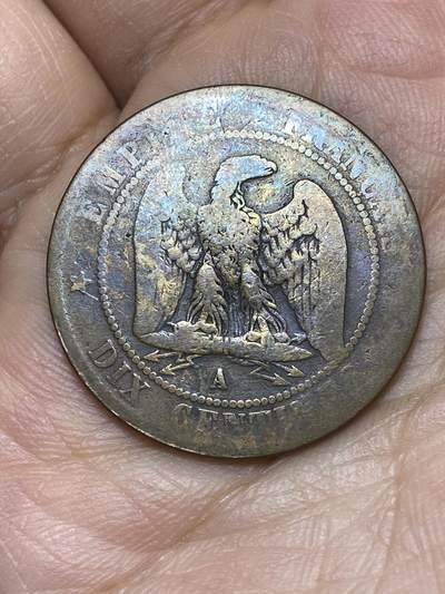 2026年第十场(总第一百七十九场）外国好品散币场(免佣金) - 法兰西第二帝国1865年10生丁(拿破仑三世第二版，A标巴黎造)