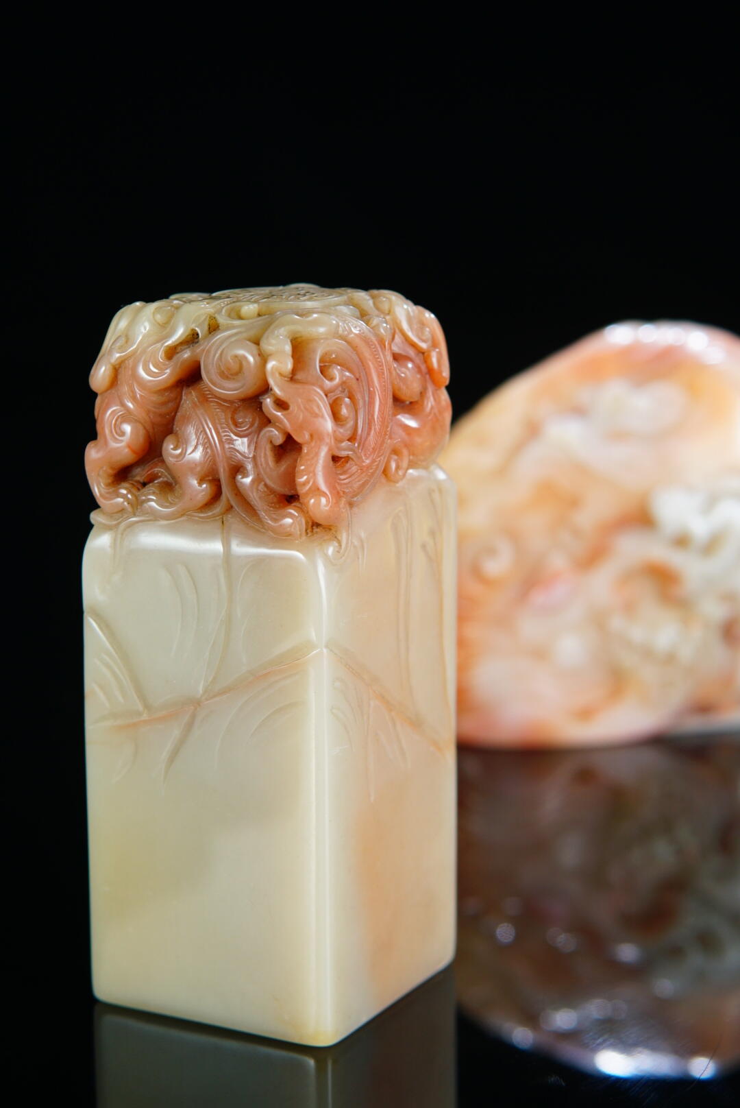 方寸藏珍·寿山田黄印章专场（二） 寿山善伯石《螭龙》套章