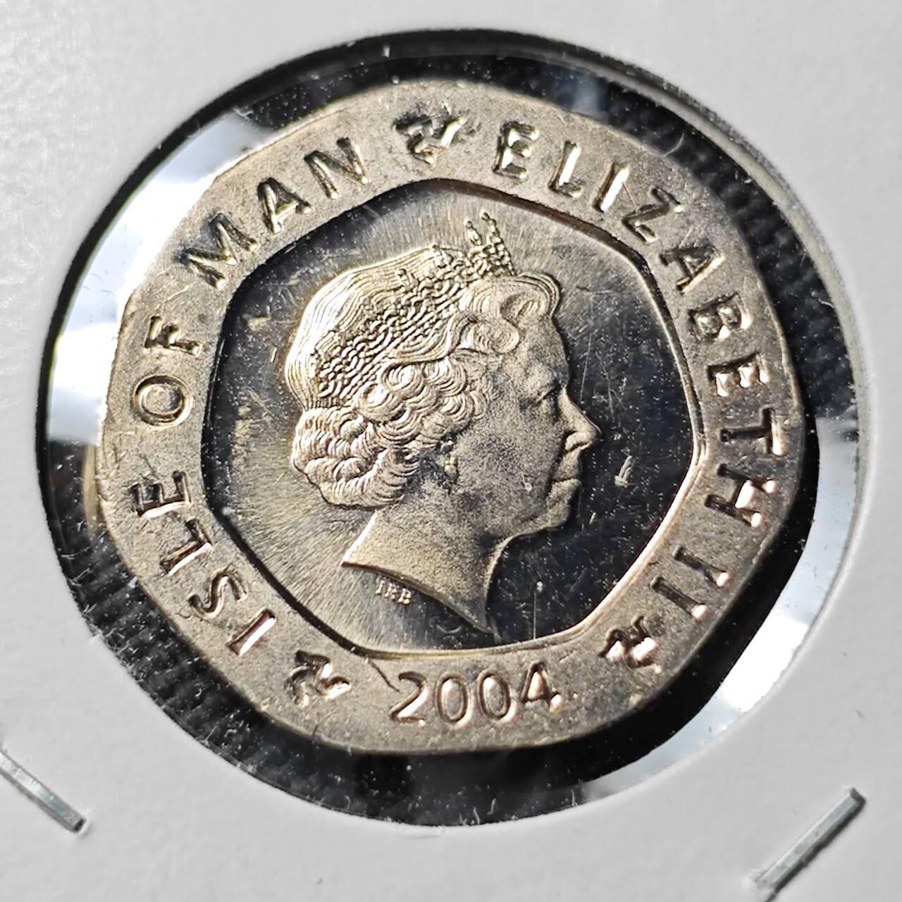 KK钱币收藏小铺  第400期  百期特拍（四拍之四）2月预留时间 周末发货   2004马恩岛20便士