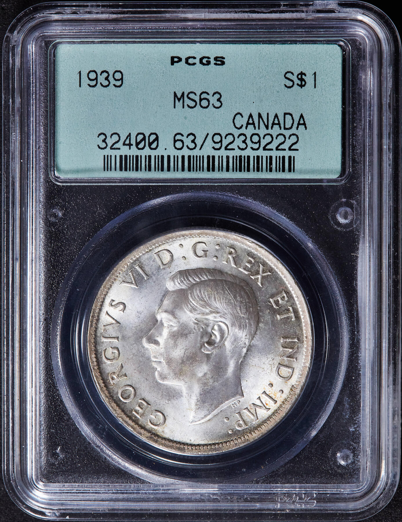 【俄甄集藏】“万象更新、马呈祥瑞”迎新春俄甄精品场-2026年(047)01-21 星期三 晚 19:30 全场包邮 英属加拿大1939年乔治六世皇室访问1元银币，PCGS MS63，加拿大渥太华国会大厦，早期小绿盒严评，转光品相