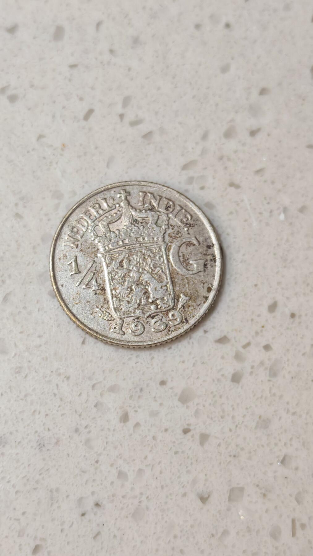 小银币场 荷属印度1939年四分之一盾银币