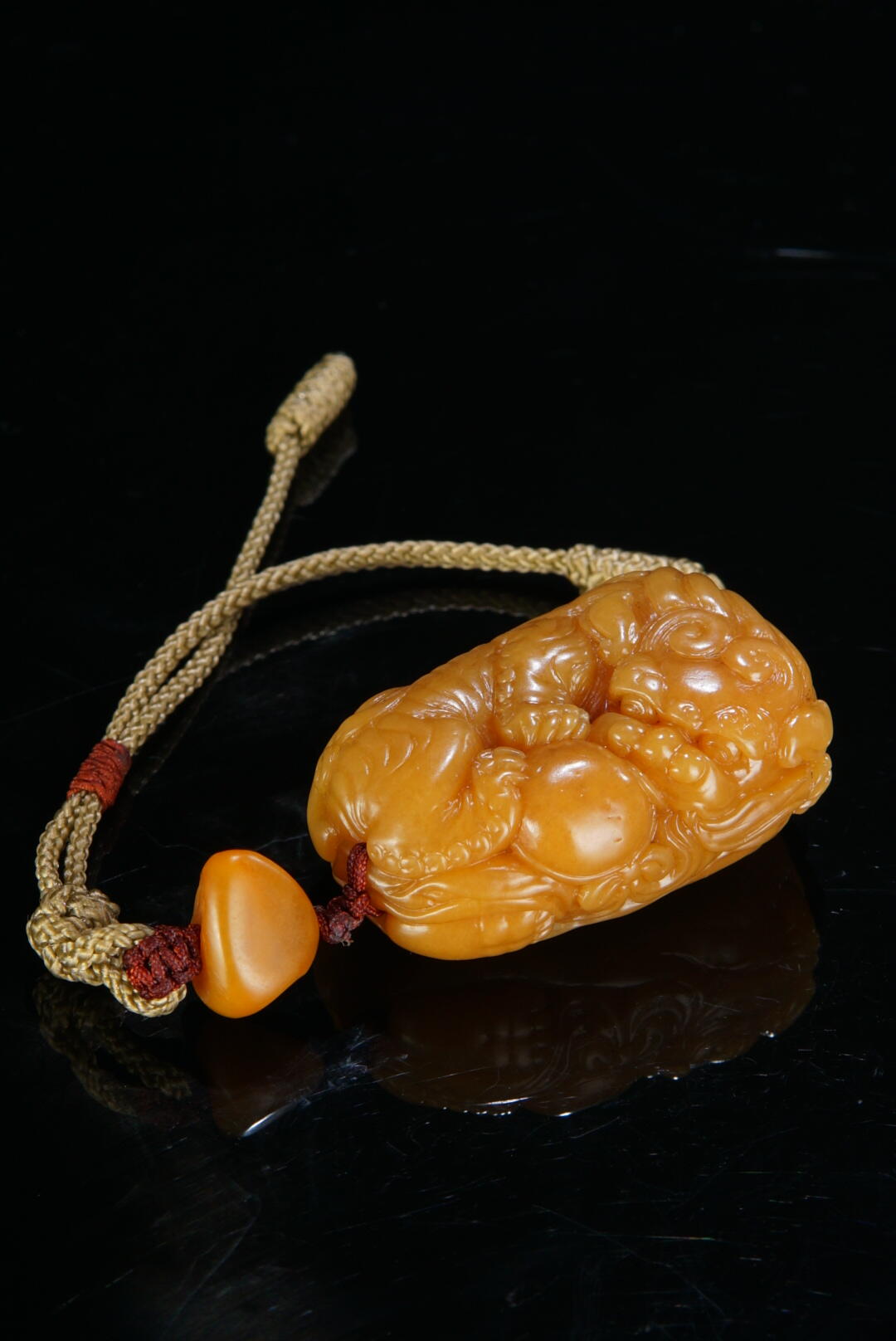 方寸藏珍·寿山田黄印章专场（一） 寿山田黄石《狮子戏球》把件