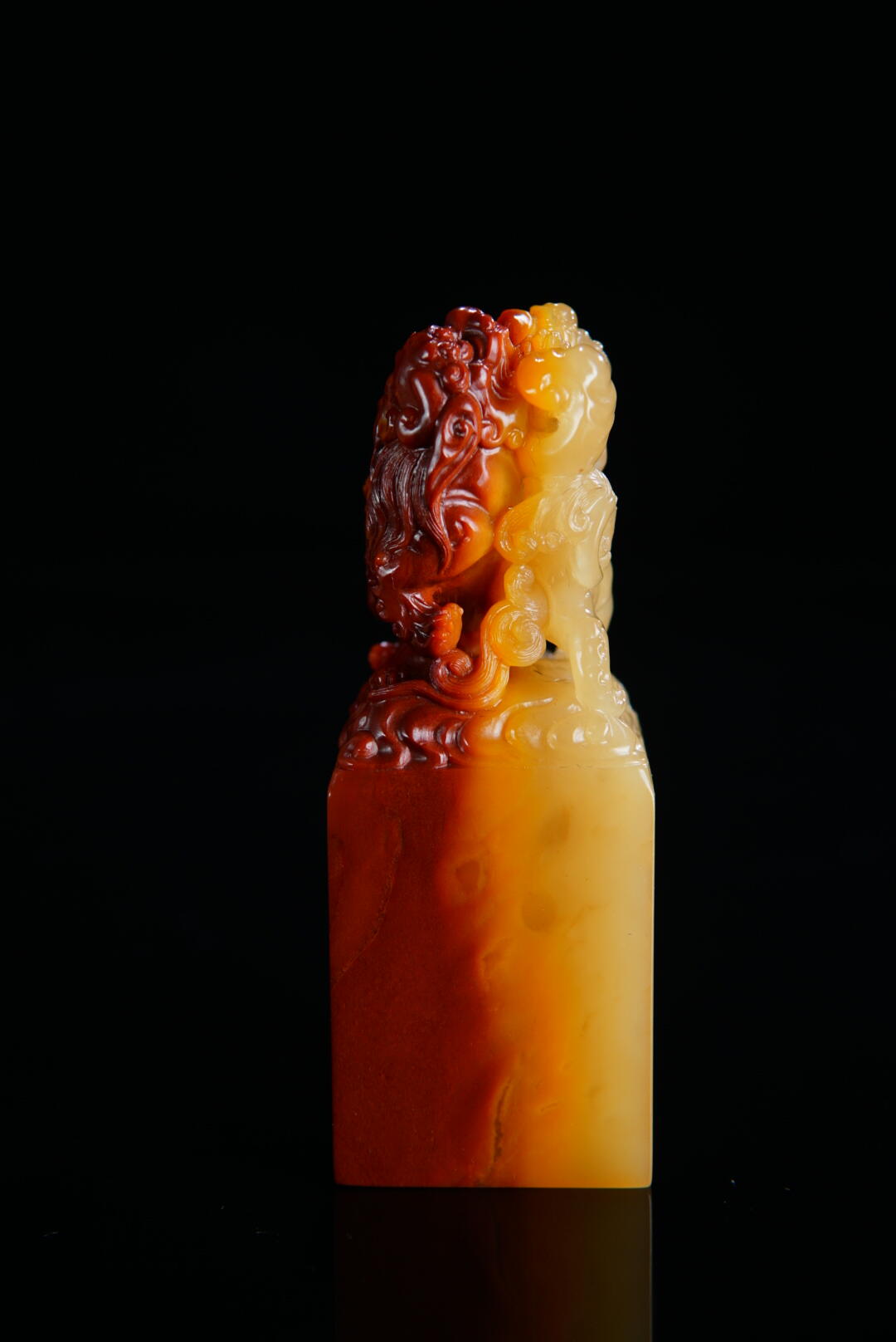 方寸藏珍·寿山田黄印章专场（二） 寿山高山石《祥瑞双至》钮章