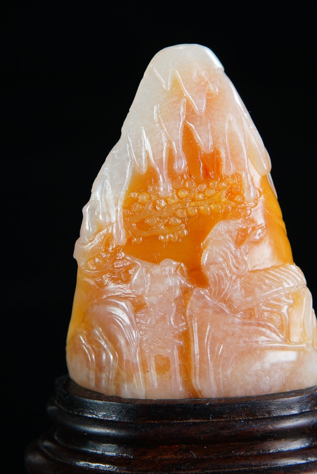 方寸藏珍·寿山田黄印章专场（二） 寿山银裹金田黄石《行旅图》摆件