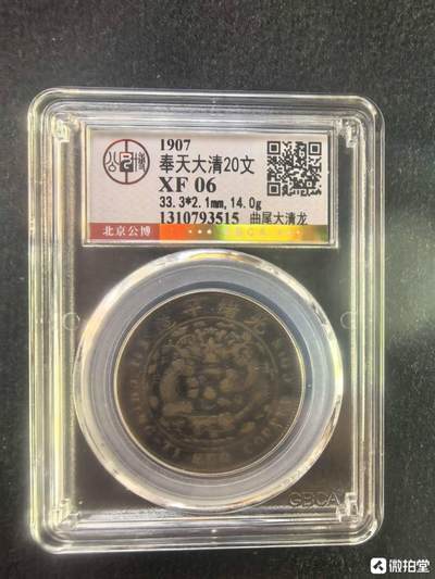 品味人生 168 - 奉天大清二十文一枚