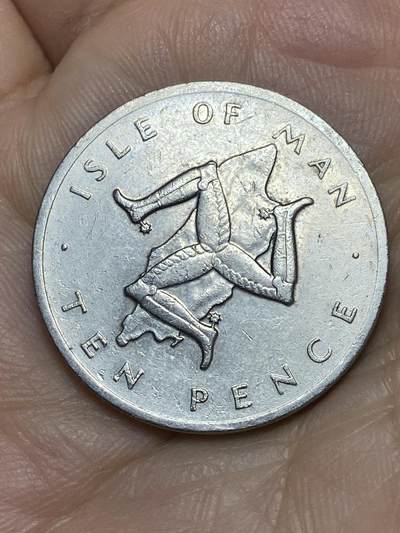 2026年第十场(总第一百七十九场）外国好品散币场(免佣金) - 英属马恩岛🇮🇲1976年10便士(伊丽莎白二世中年花冠，十进制第二套第一版，有普乔伊厂PM标)