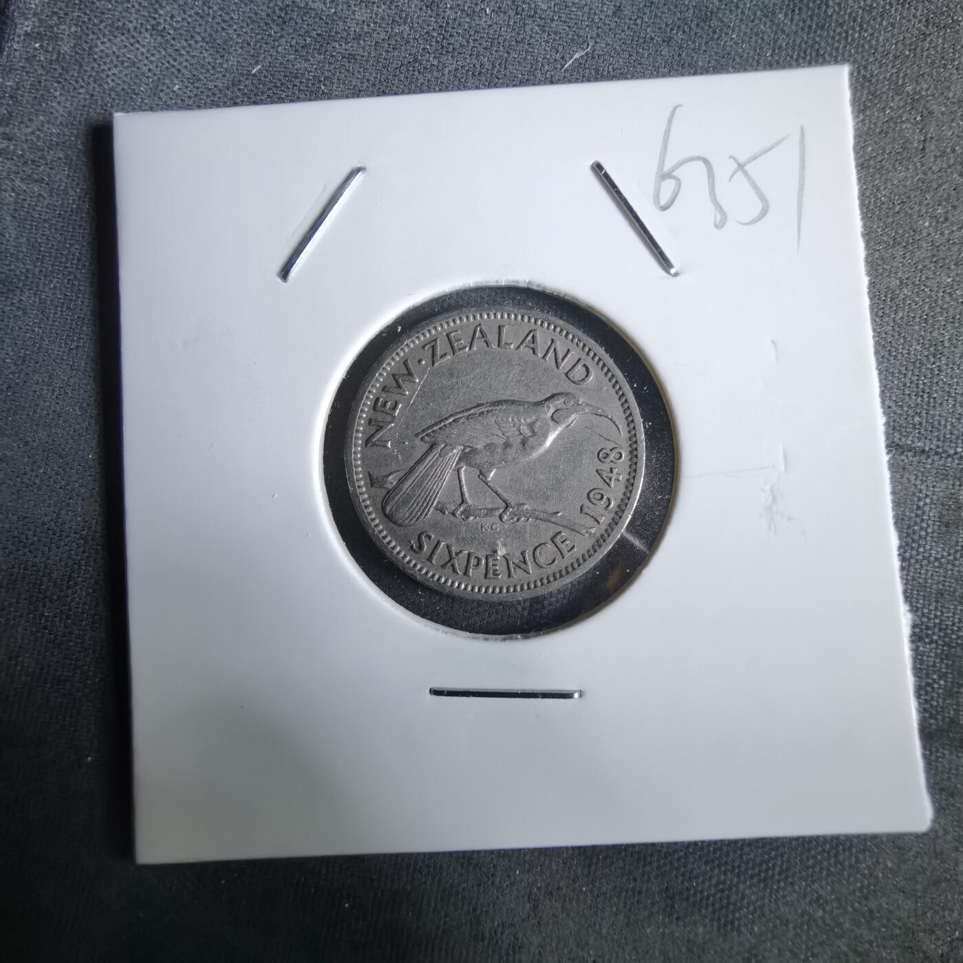 沼泽如烟--第963场 新西兰1948年6便士