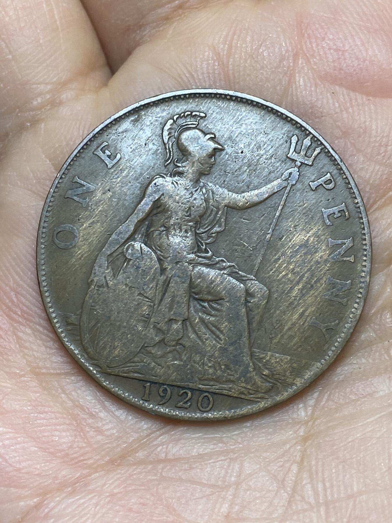 2026年第十场(总第一百七十九场）外国好品散币场(免佣金) 英国🇬🇧1920年1便士(乔治五世第一版)