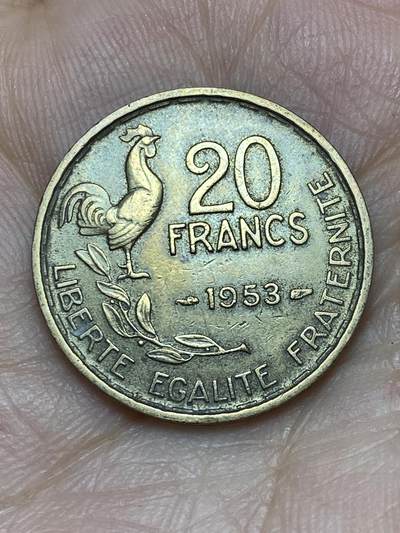 2026年第十场(总第一百七十九场）外国好品散币场(免佣金) - 法兰西第四共和国1953年20法郎(4羽版)
