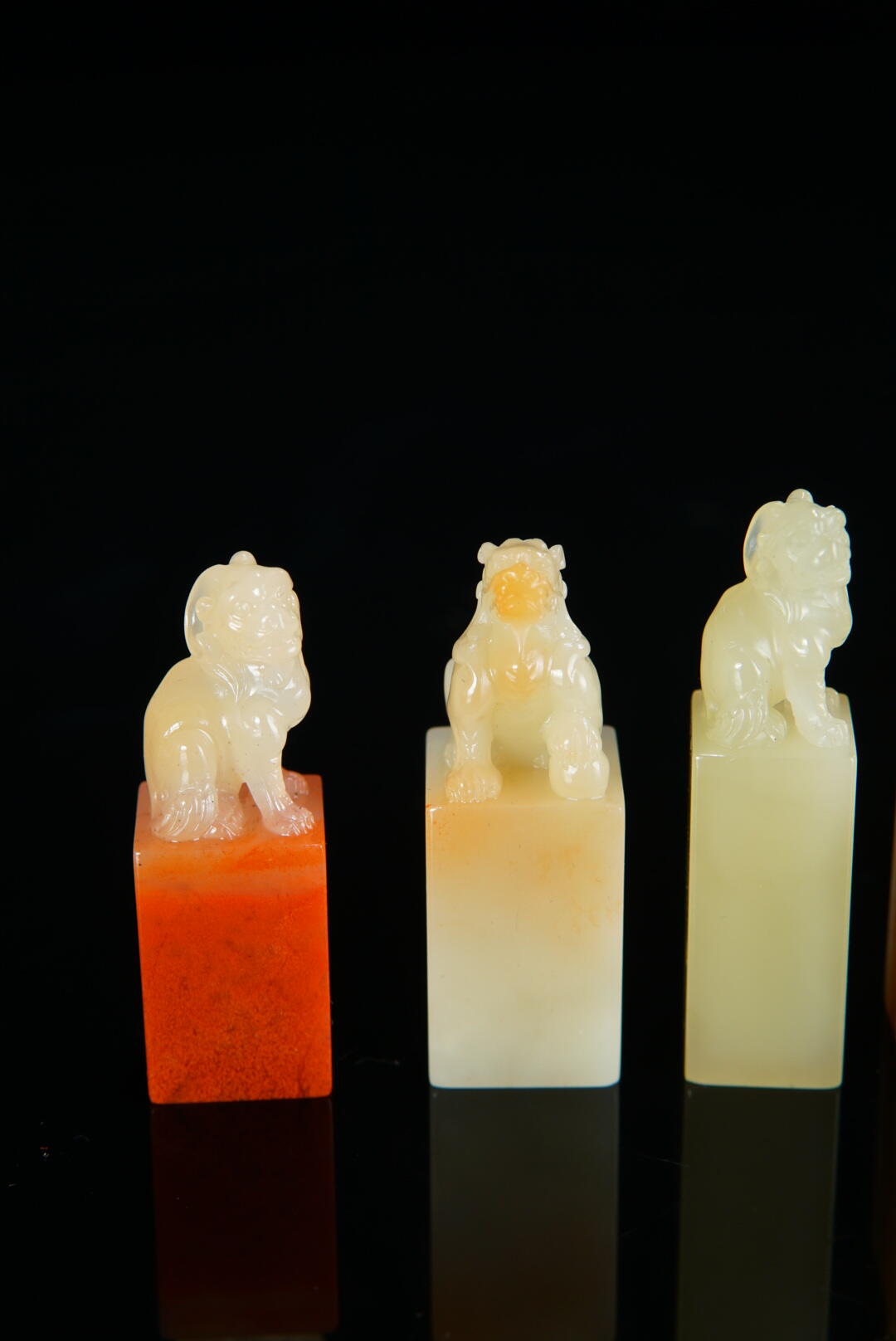 方寸藏珍·寿山田黄印章专场（一） 寿山石古兽钮章一组