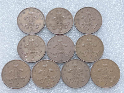 第一海外回流一元起拍收藏 散集专场  第294期 - 英国2便士硬币 10枚 高冠女王版