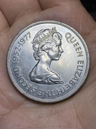 2026年第十场(总第一百七十九场）外国好品散币场(免佣金) - 好品–英属泽西岛🇯🇪1977年25便士(伊丽莎白二世登基25周年银禧纪念币)